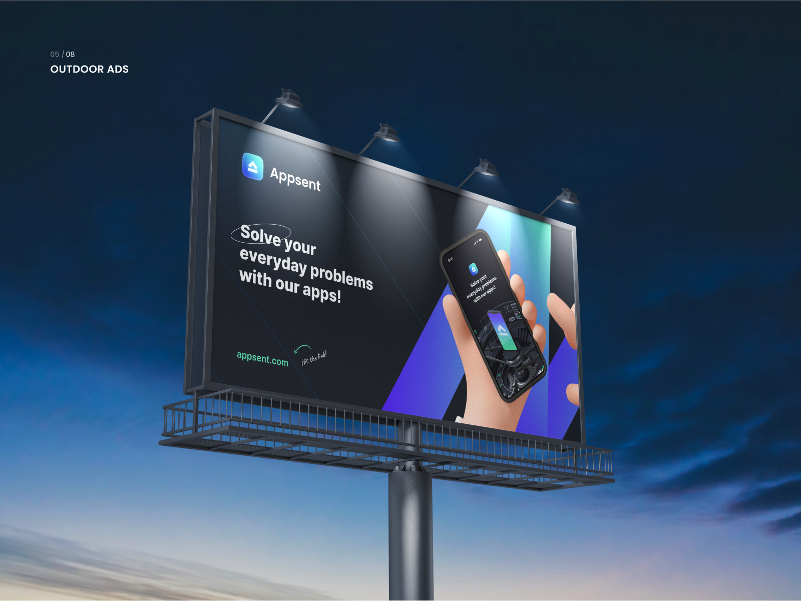 Appsent - Branding for a Mobile App Development Agency Website — screen 2