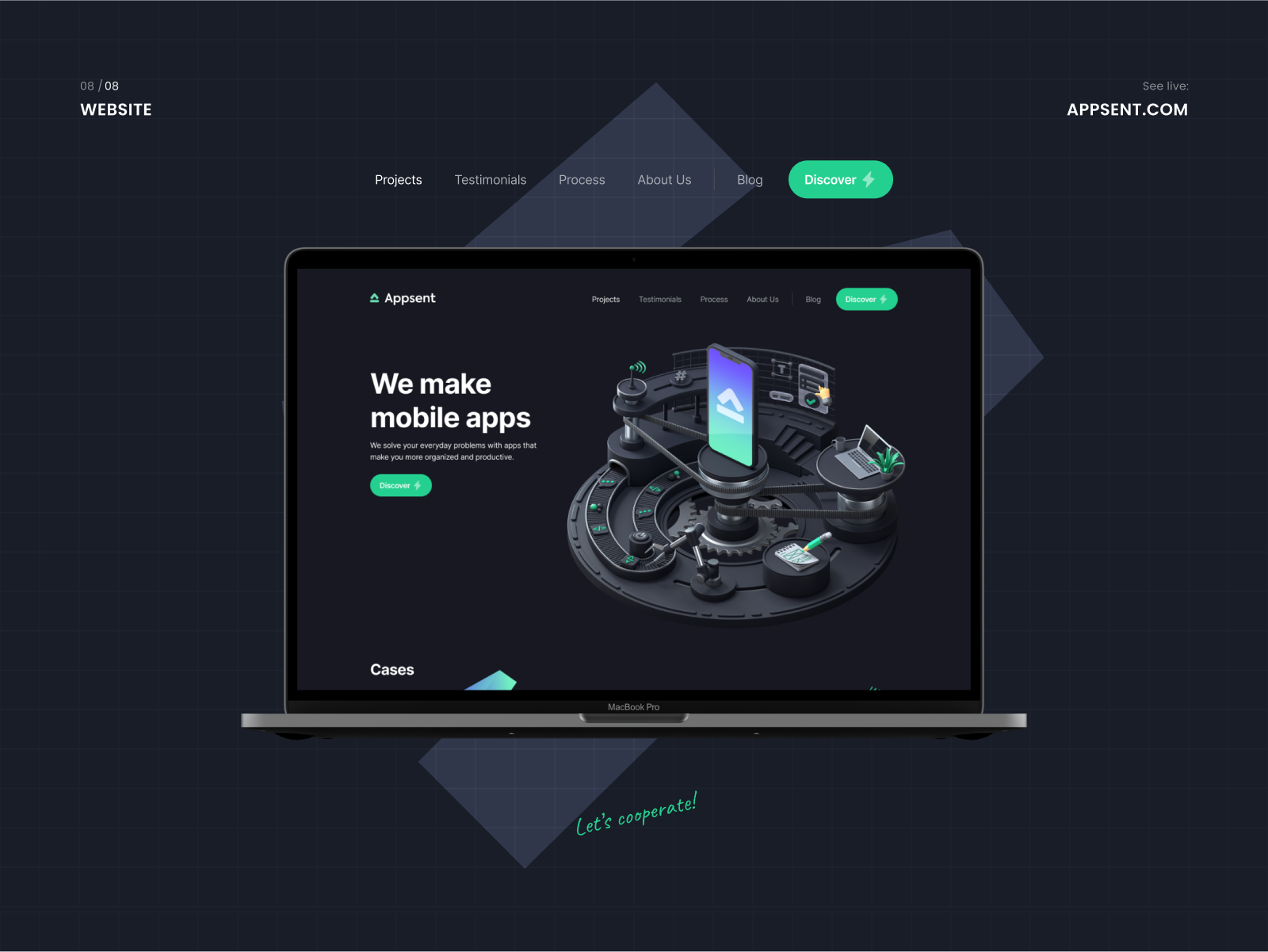 Appsent - Branding for a Mobile App Development Agency Website — screen 7