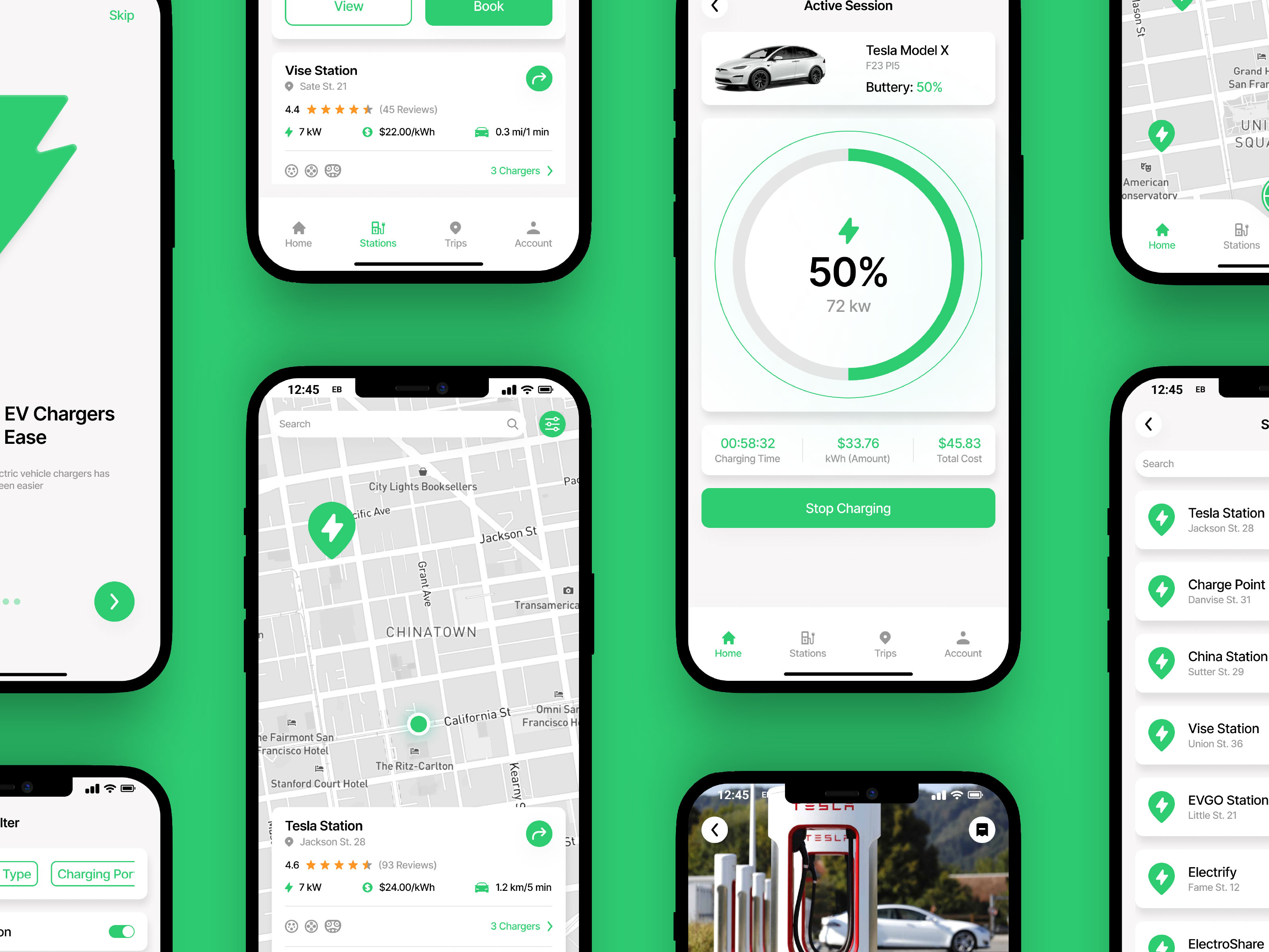 EV Spot - Electric Vehicle Charging Station Finder App Design — screen 13