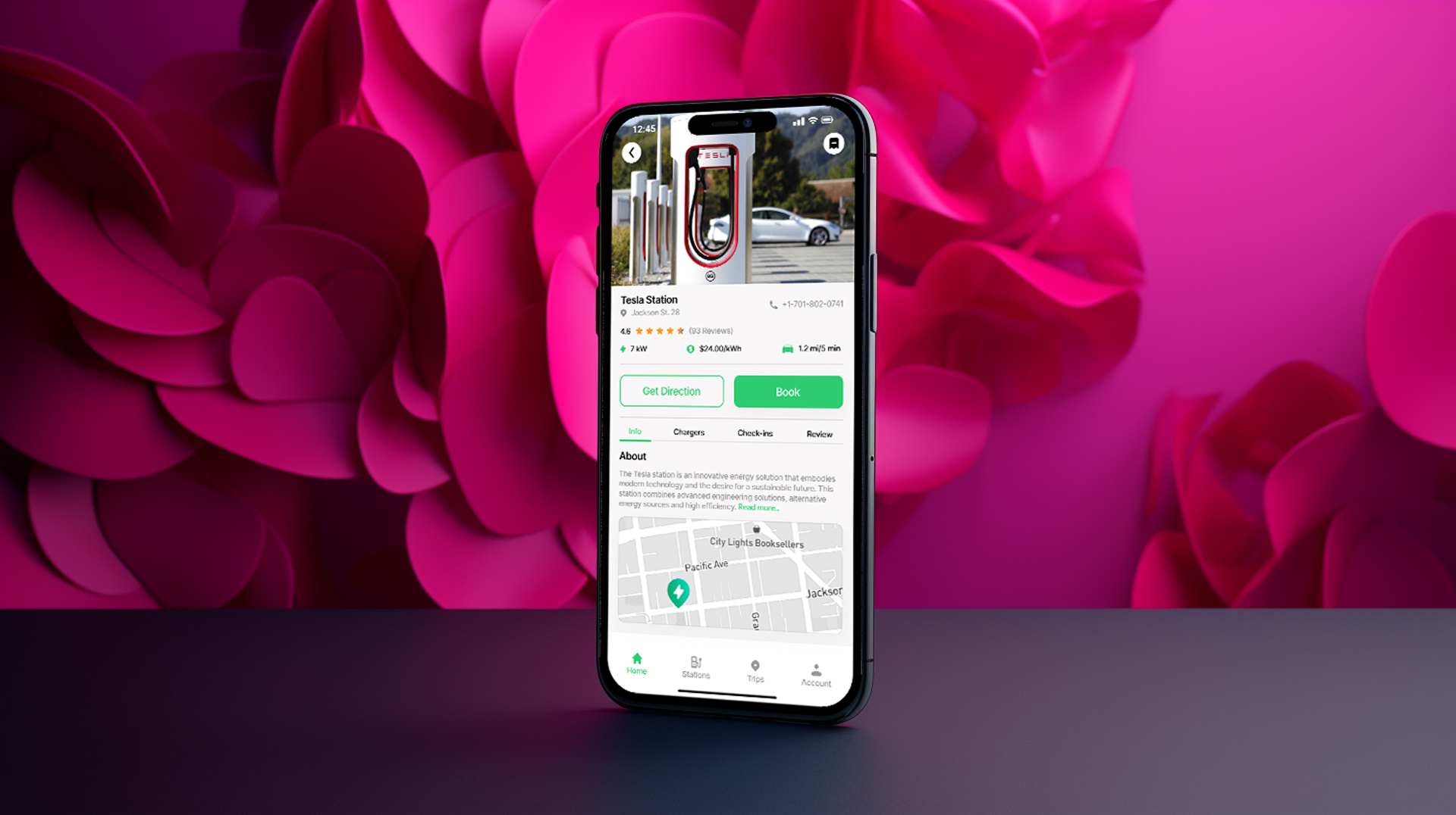 EV Spot - Electric Vehicle Charging Station Finder App Design — screen 14