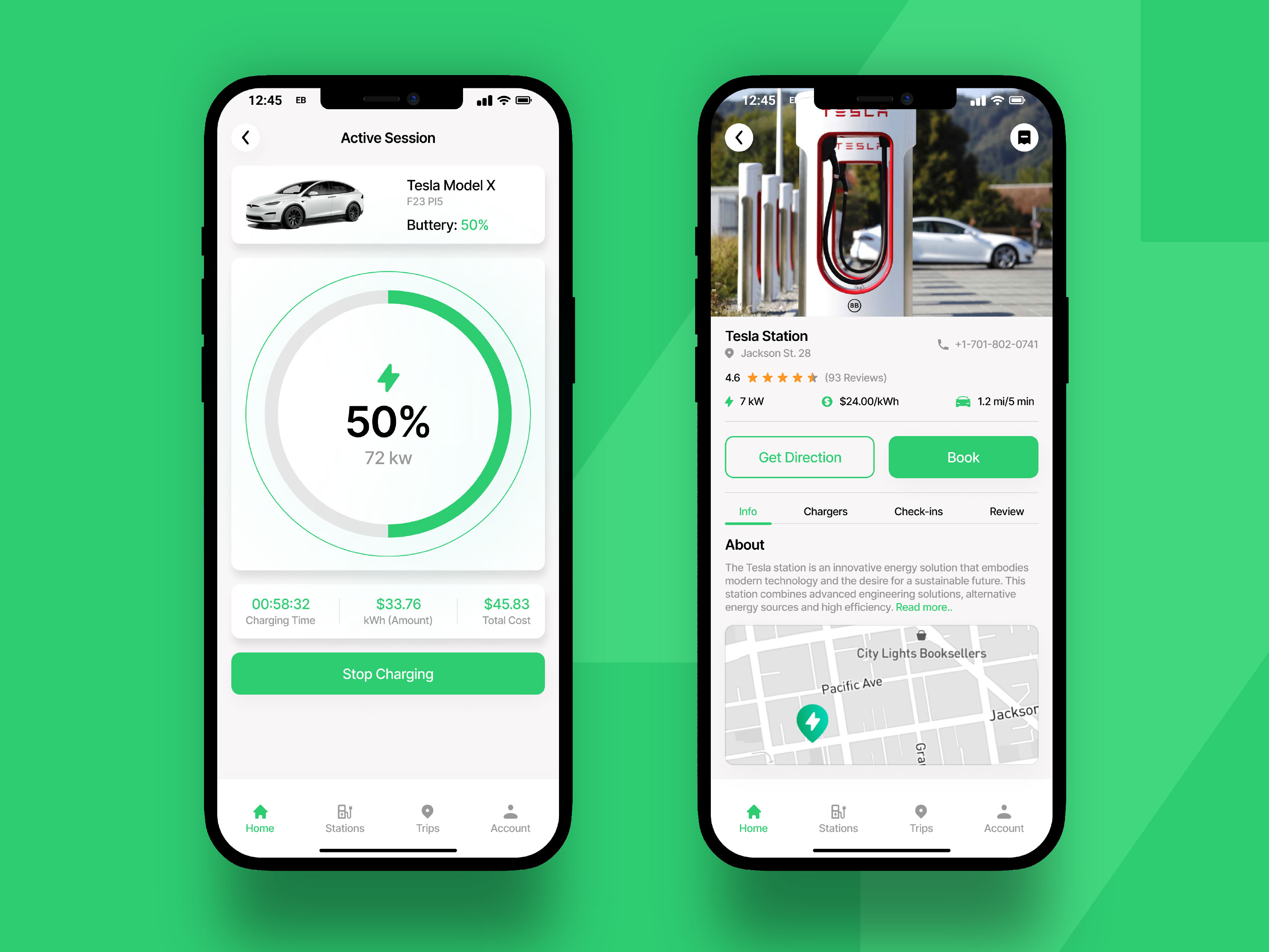EV Spot - Electric Vehicle Charging Station Finder App Design — screen 15